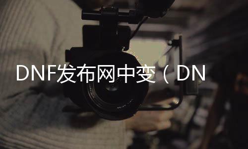 DNF发布网中变（DNF发布网变装道具）